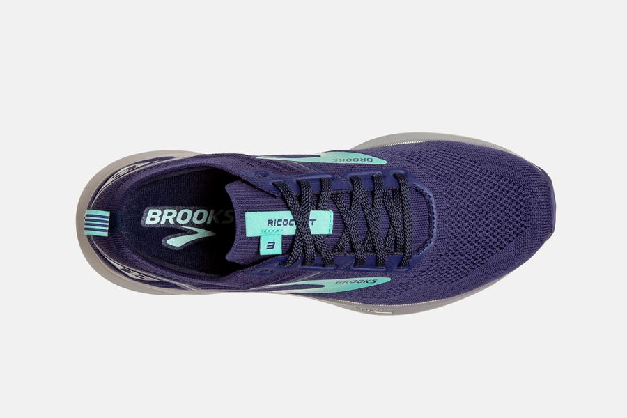 Brooks Running Shoes - Ricochet 3 Road Womens - Purple/Turquoise - DCH-651279